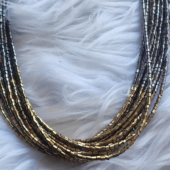 Seeded Glass Beaded Layered Necklace & Drop Earrings - NWOT - Picture 5 of 5